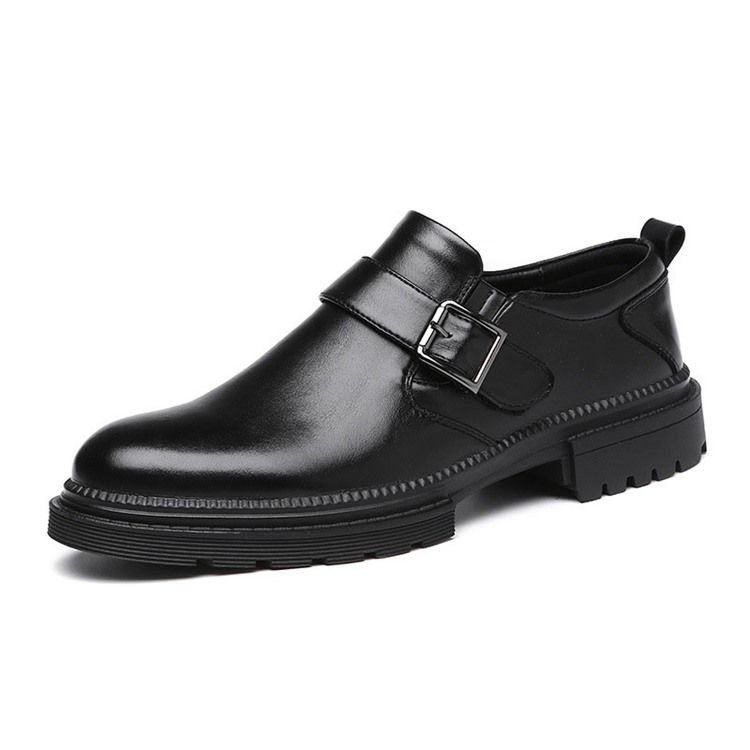 Low-cut Upper Plain Round Toe Pu Oxfords Til Mænd