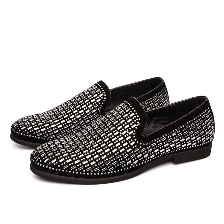 Low-cut Upper Slip-on Round Toe Oxfords Til Mænd