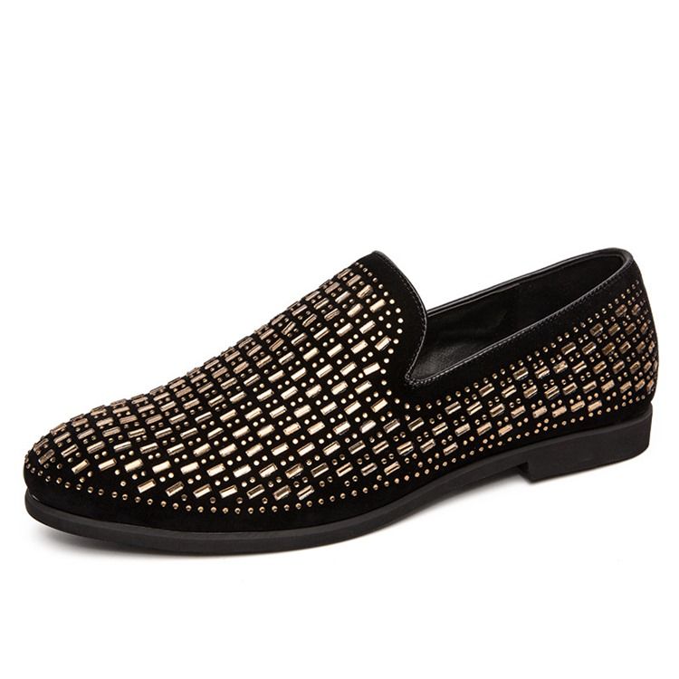 Low-cut Upper Slip-on Round Toe Oxfords Til Mænd