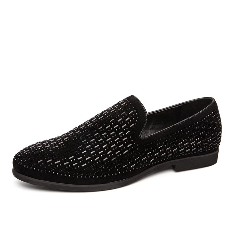 Low-cut Upper Slip-on Round Toe Oxfords Til Mænd