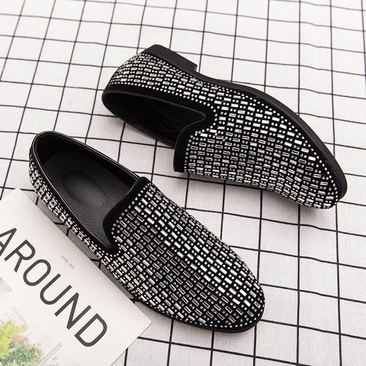 Low-cut Upper Slip-on Round Toe Oxfords Til Mænd