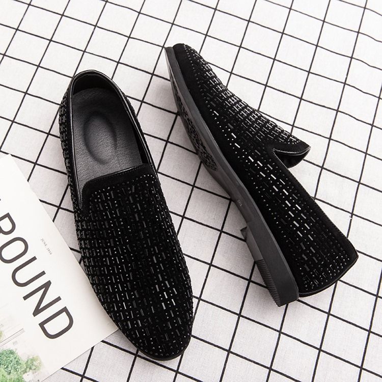 Low-cut Upper Slip-on Round Toe Oxfords Til Mænd