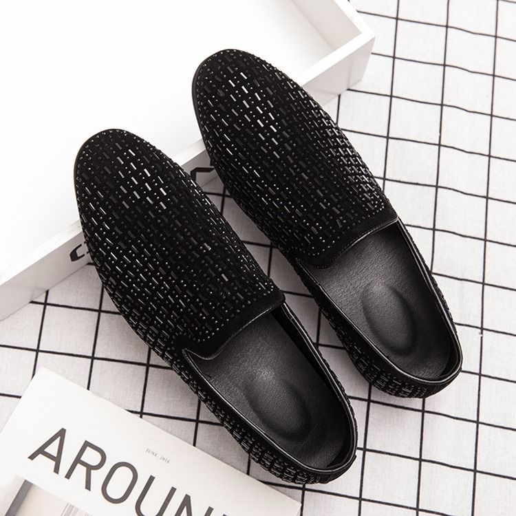 Low-cut Upper Slip-on Round Toe Oxfords Til Mænd