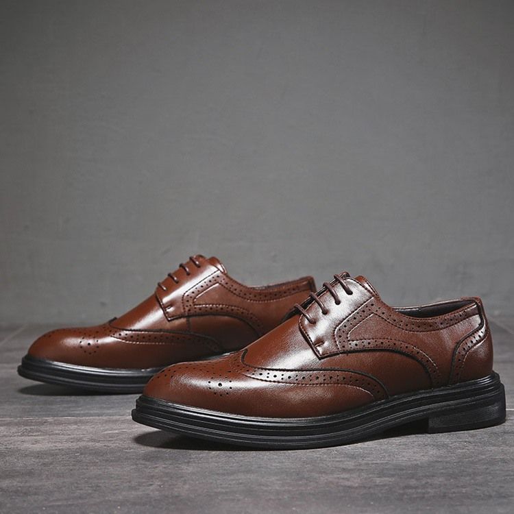 Plain England Low-cut Øvre Snørebånd Oxfords Til Mænd