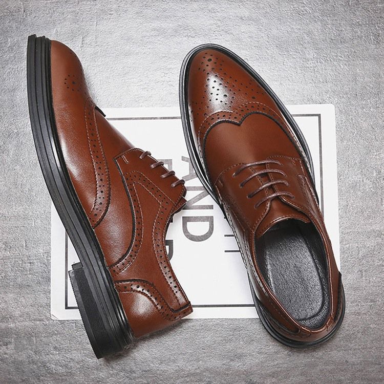 Plain England Low-cut Øvre Snørebånd Oxfords Til Mænd