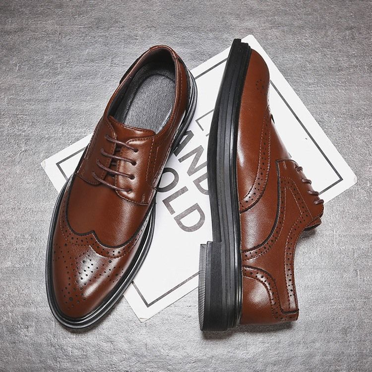 Plain England Low-cut Øvre Snørebånd Oxfords Til Mænd