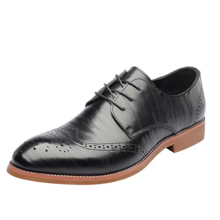 Plain Hollow Round Toe Lace-up Oxfords Til Mænd