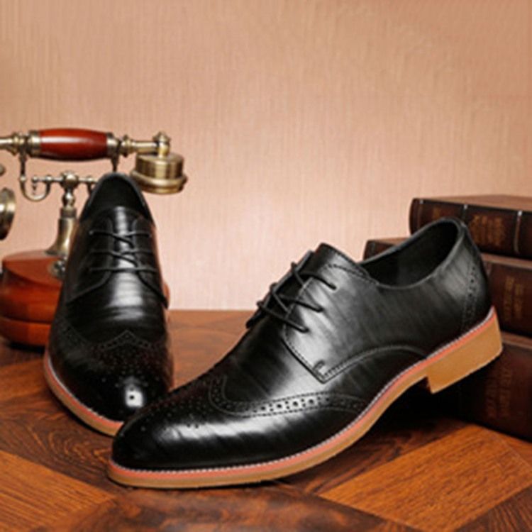 Plain Hollow Round Toe Lace-up Oxfords Til Mænd