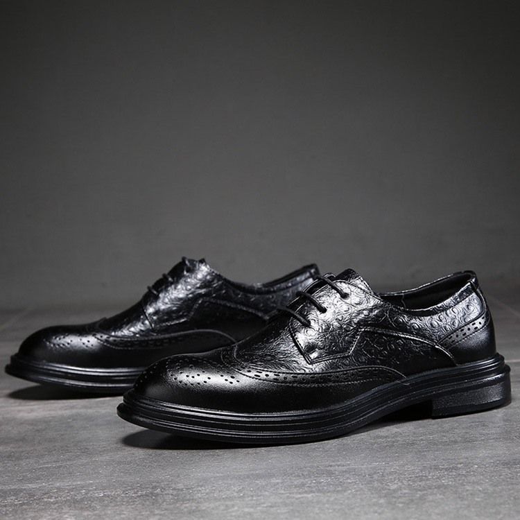 Plain Lace-up Low-cut Upper Round Toe Oxfords Til Mænd