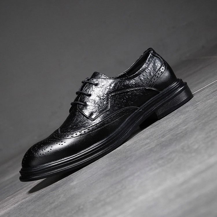 Plain Lace-up Low-cut Upper Round Toe Oxfords Til Mænd