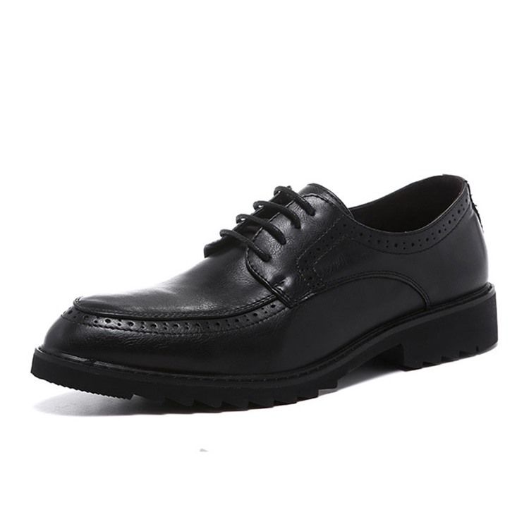 Plain Lace-up Round Toe Oxfords Til Mænd