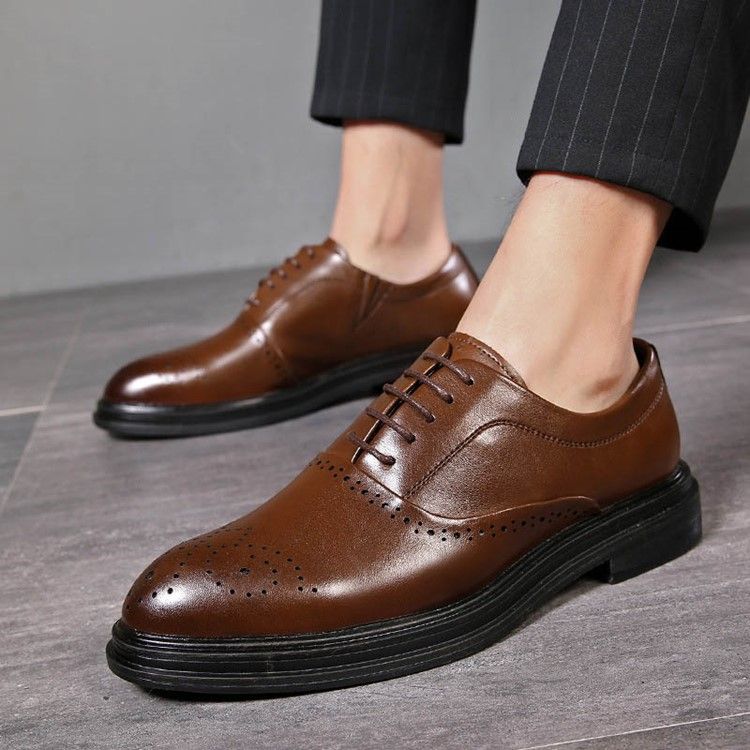 Plain Pointed Toe Low-cut Upper Men's Dress Shoes