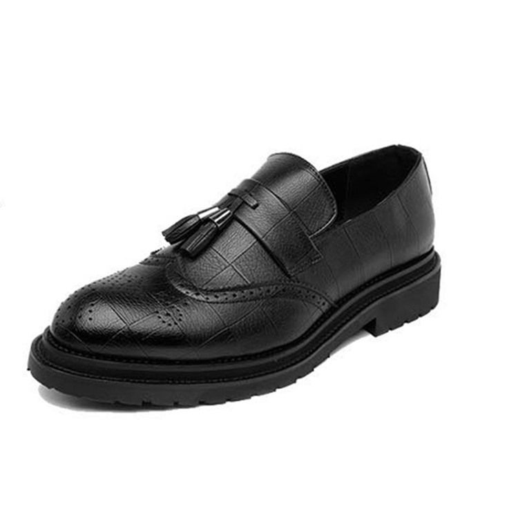 Plain Pointed Toe Low-cut Upper Slip-on Oxfords Til Mænd