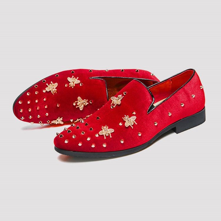 Plain Rivet Slip-on Round Toe Herreskjolesko