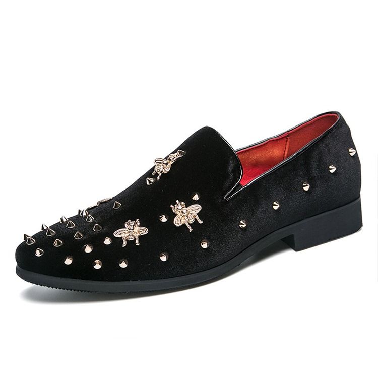 Plain Rivet Slip-on Round Toe Herreskjolesko