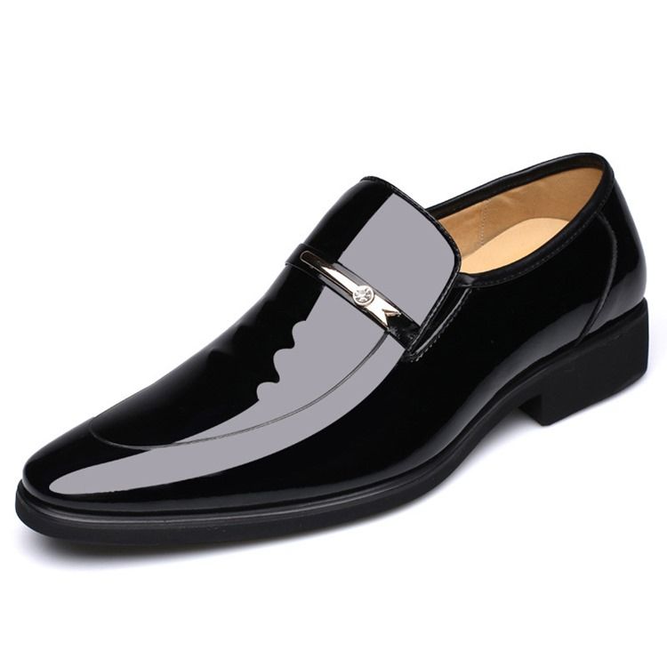 Plain Sequin Round Toe Men's Dress Shoes