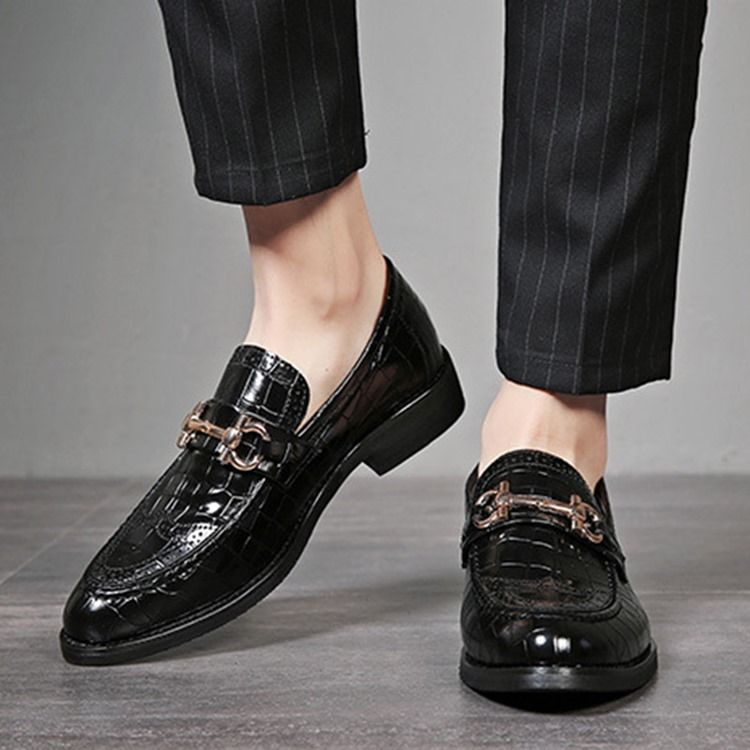 Plain Slip-on Round Toe Oxfords Til Mænd