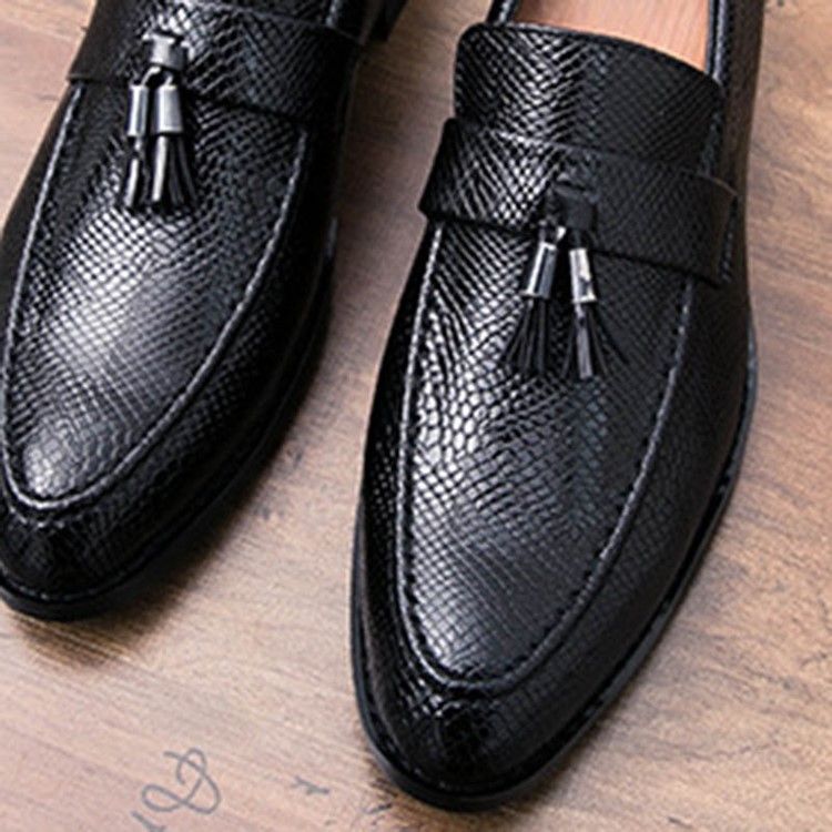 Pu Fringe Slip-on Round Toe Oxfords Til Mænd