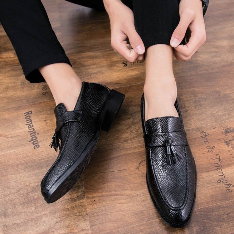 Pu Fringe Slip-on Round Toe Oxfords Til Mænd