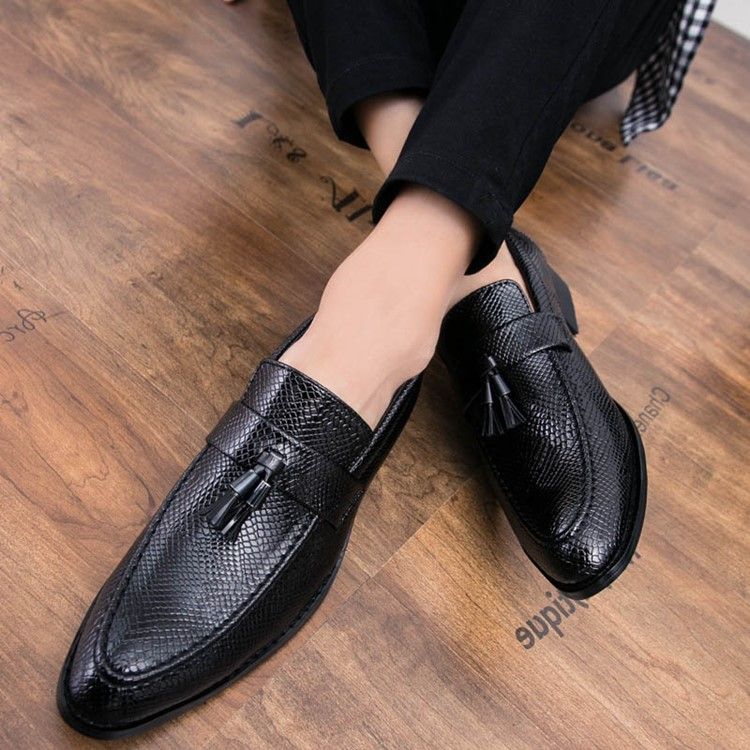 Pu Fringe Slip-on Round Toe Oxfords Til Mænd