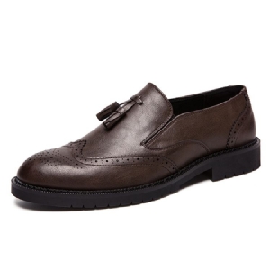 Pu Round Toe Slip-on Herresko Sko