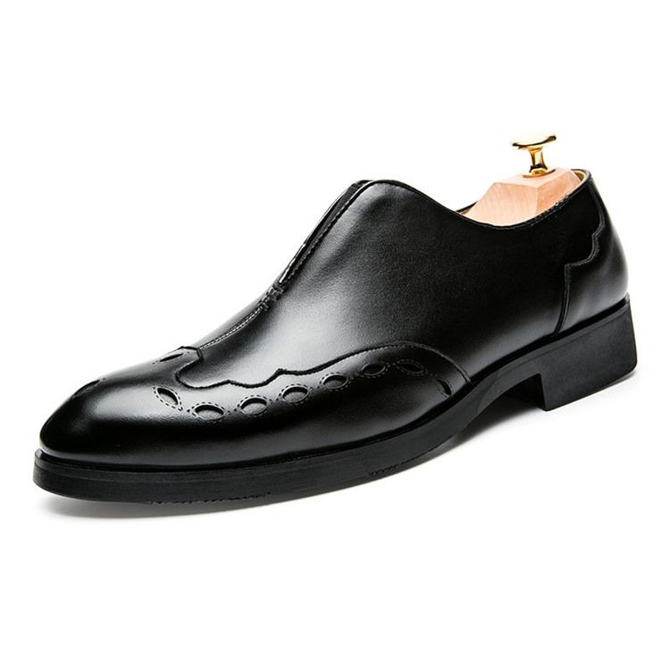 Pu Slip-on Round Toe Herreskjolesko