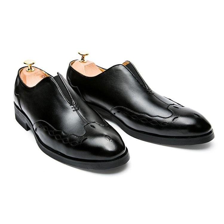 Pu Slip-on Round Toe Herreskjolesko