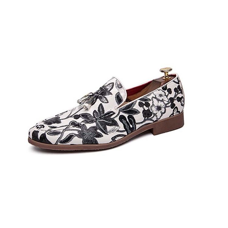 Slip-on Color Block Round Toe Herreskjolesko