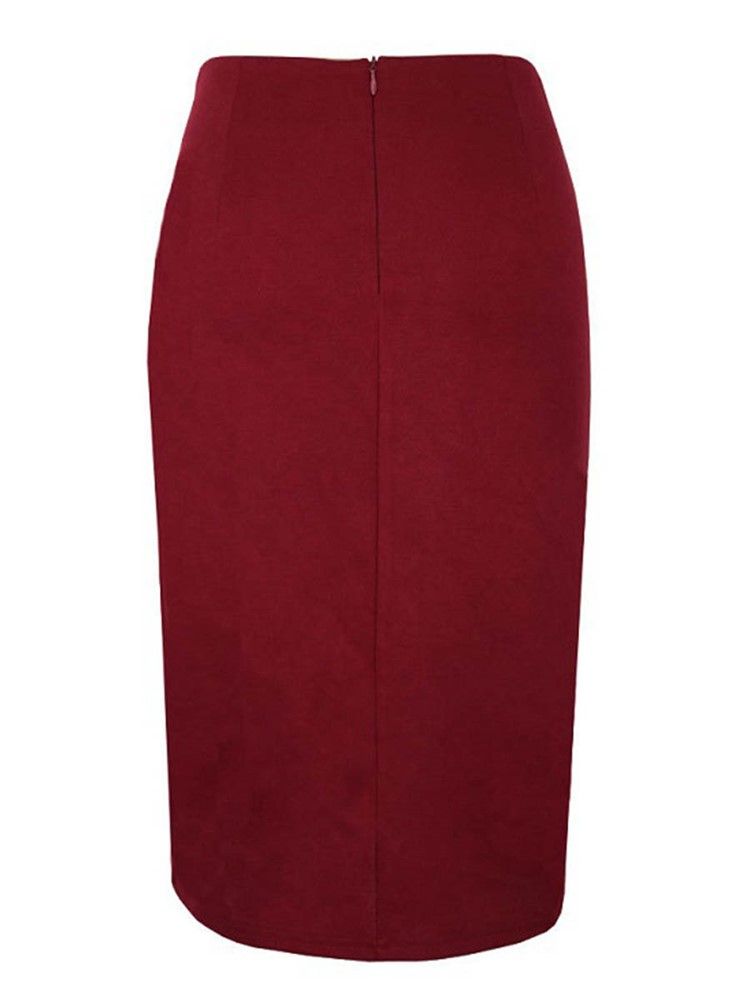 High-waist Pleated Bodycon Nederdel Til Kvinder