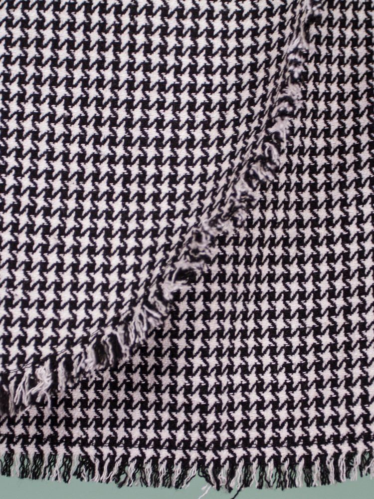 Knælængde Houndstooth Tassel Patchwork Kvinders Nederdel