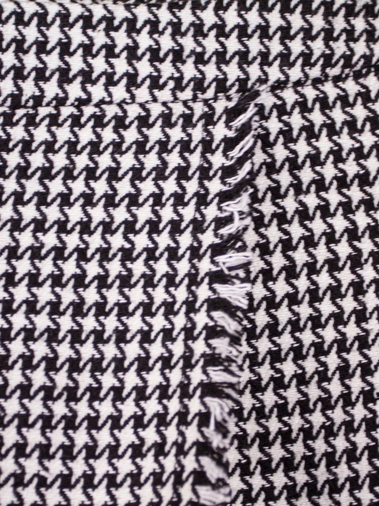 Knælængde Houndstooth Tassel Patchwork Kvinders Nederdel