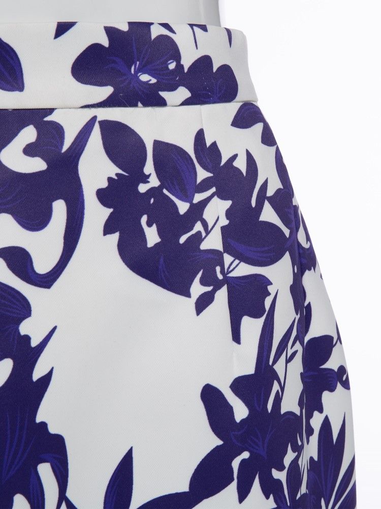 Midt-talje Blomsterprint Bodycon-nederdel Til Kvinder