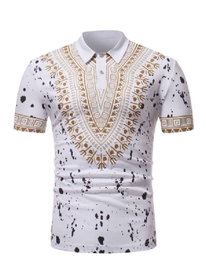 African Fashion Dashiki Loose Polo T-shirt Til Mænd