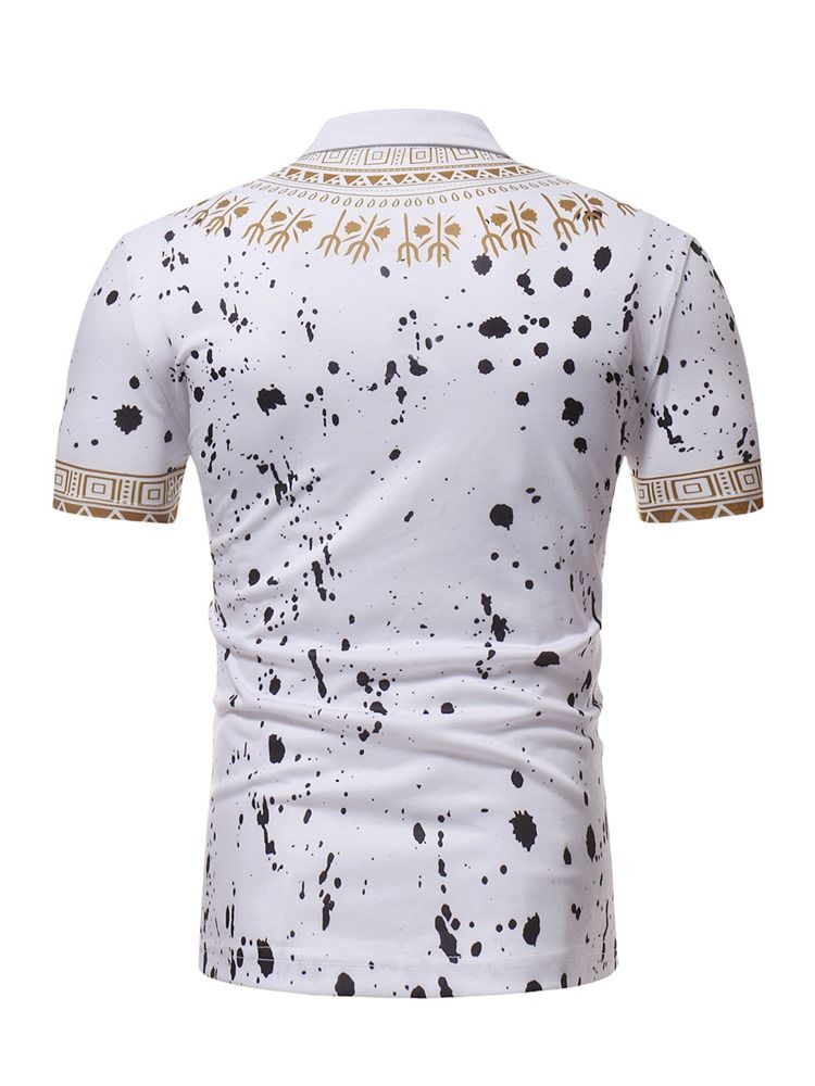 African Fashion Dashiki Loose Polo T-shirt Til Mænd