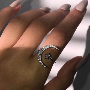 Romantisk Diamante Forlovelse Kvindelige Ringe