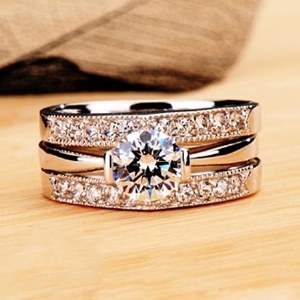 Udsøgt Otte Hjerter Otte Pile Nscd Diamond Engagement Wedding Ring Set