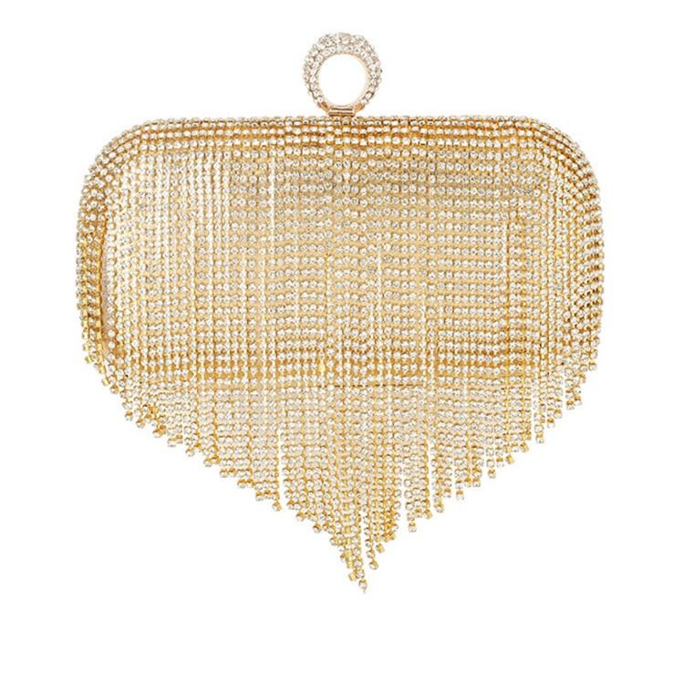 Fringe Rhinestone Alsidige Rektangelkoblinger Aftentasker