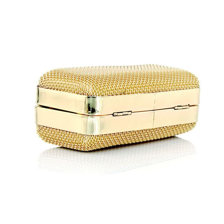 Plain Golden Chain Women Clutch