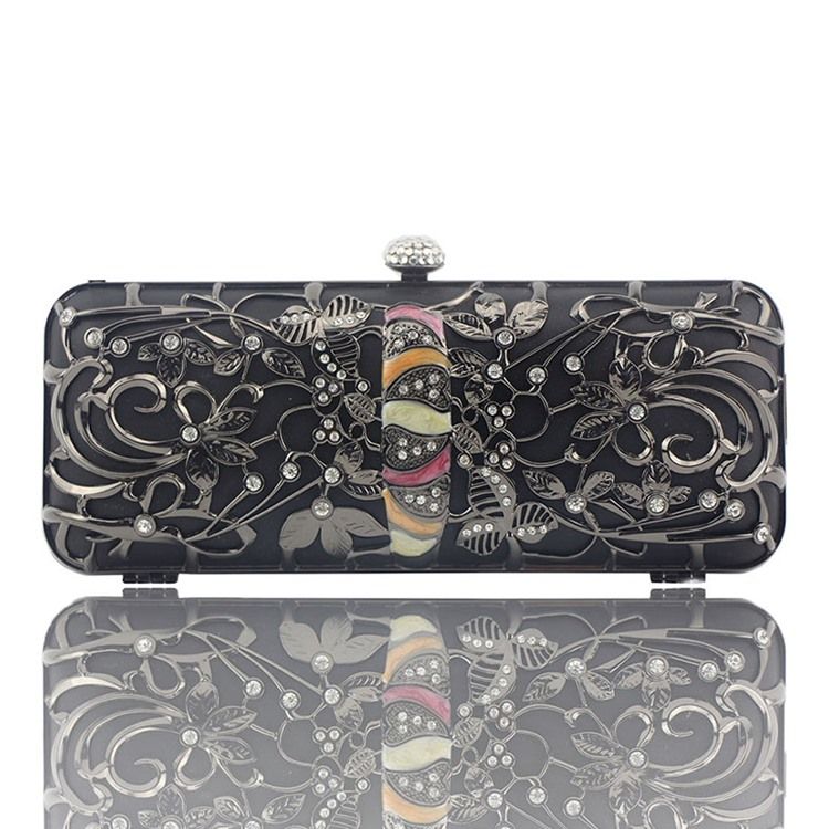 Rektangel Alsidige Rhinestone Clutches Aftentasker