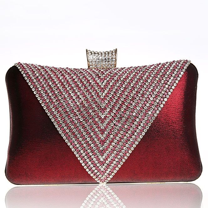 Triangle Rhinestone Evening Clutch