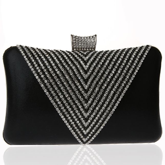 Triangle Rhinestone Evening Clutch