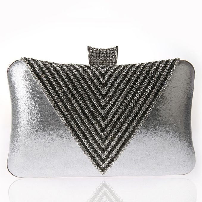 Triangle Rhinestone Evening Clutch