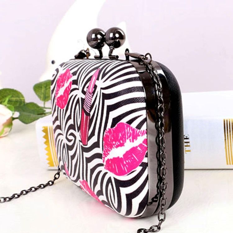 Zebra Stripe Dekoreret Aften Kobling