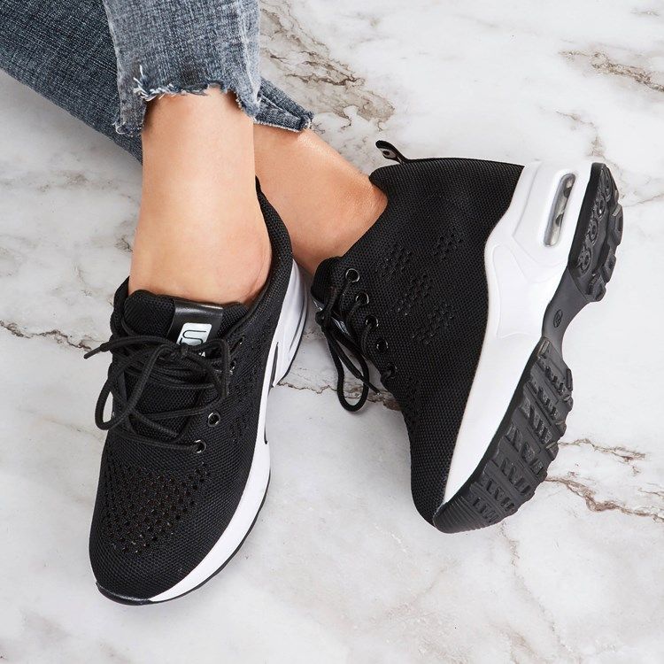 Mesh Lace-up Wedge Heel Kvinders Sneakers