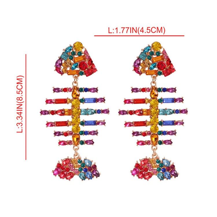 Fisk Diamante Skinnende Øreringe