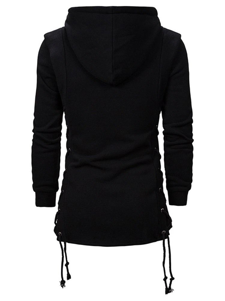 Cardigan Plain Lynlås Slim Hoodies Til Mænd