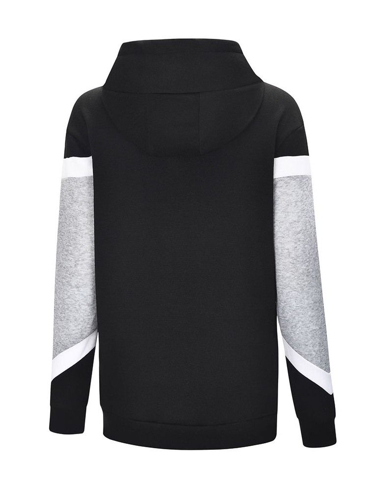 Color Block Regular Mid-length Women's Slim Hoodie Til Kvinder