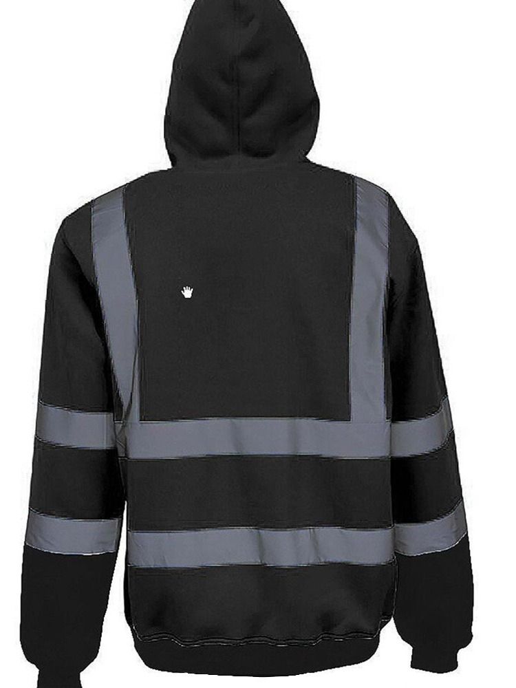 Fleece Pullover Stripe Fall Herre Hættetrøjer