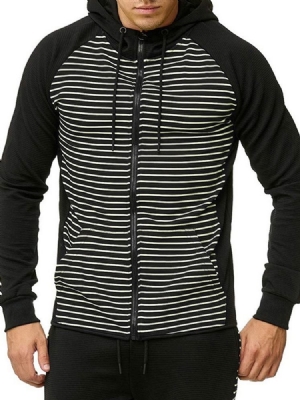 Pocket Cardigan Stripe Casual Herretrøjer