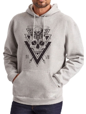 Pocket Pullover Skull Slim Slim Hoodies Til Mænd